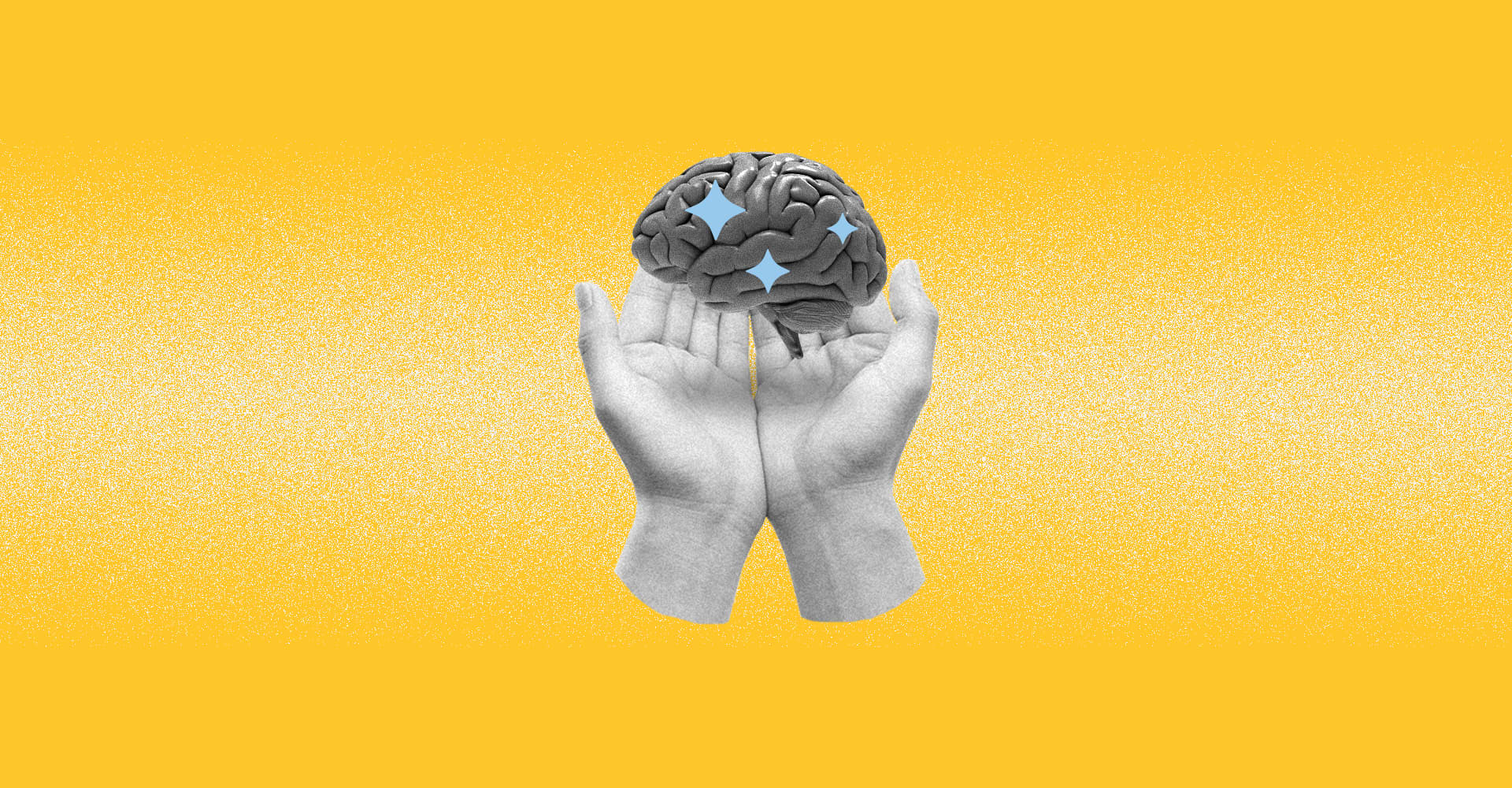Hands protecting brain